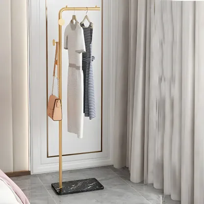 Contemporary Metal Coat Rack with Hooks Image - 9