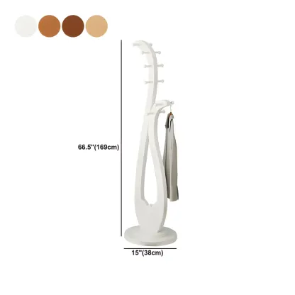 Traditional Solid Wood Freestanding Coat Rack #size