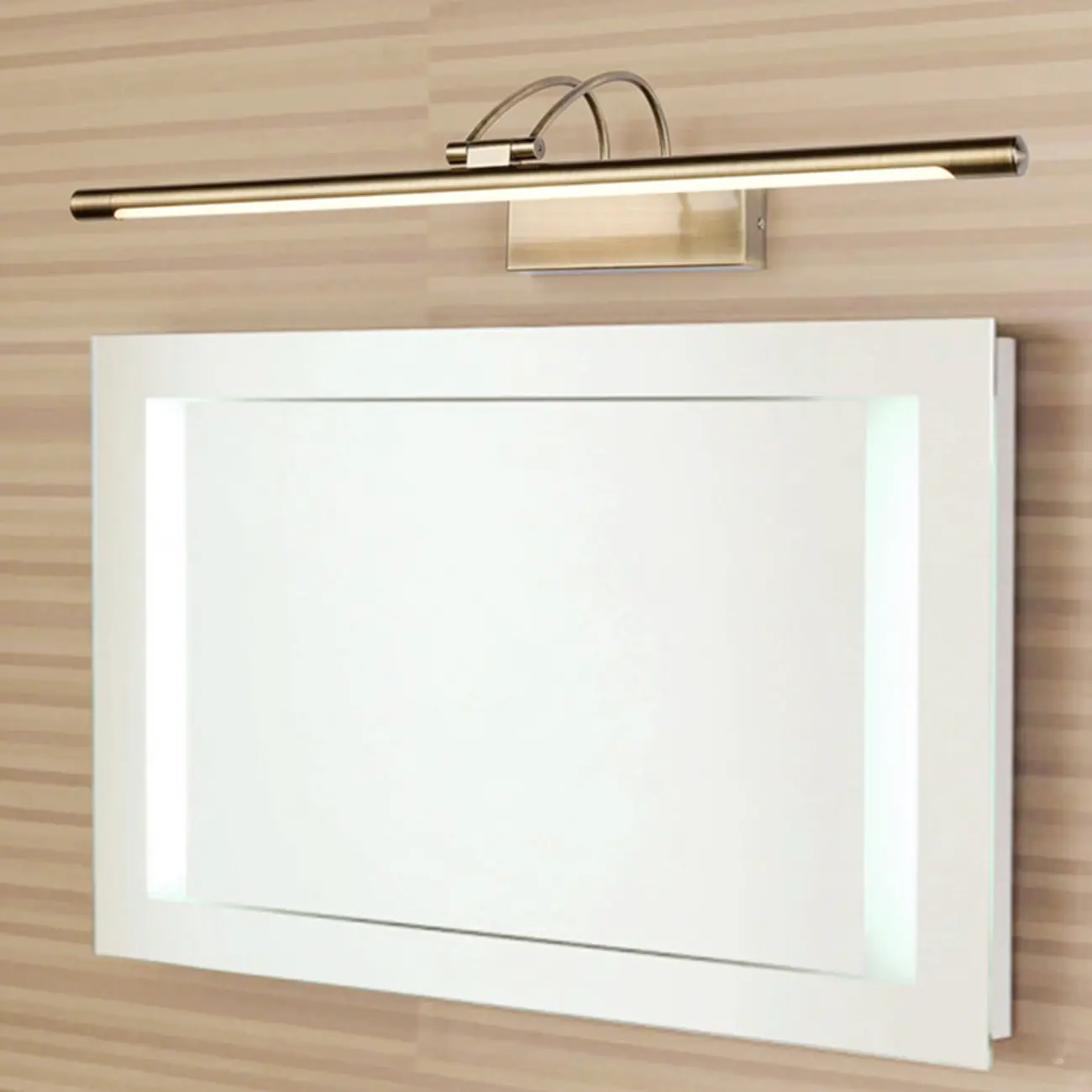 Sleek Black Linear LED Adjustable Vanity Light with Arced Arm for Bedroom Image - 6 | homeyfad