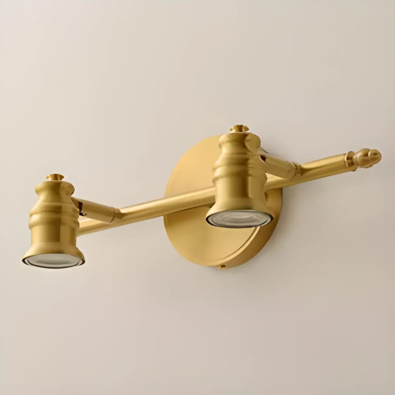 3 Bulb Brass Bath Vanity Light Fixture with Vintage Design Image - 11
