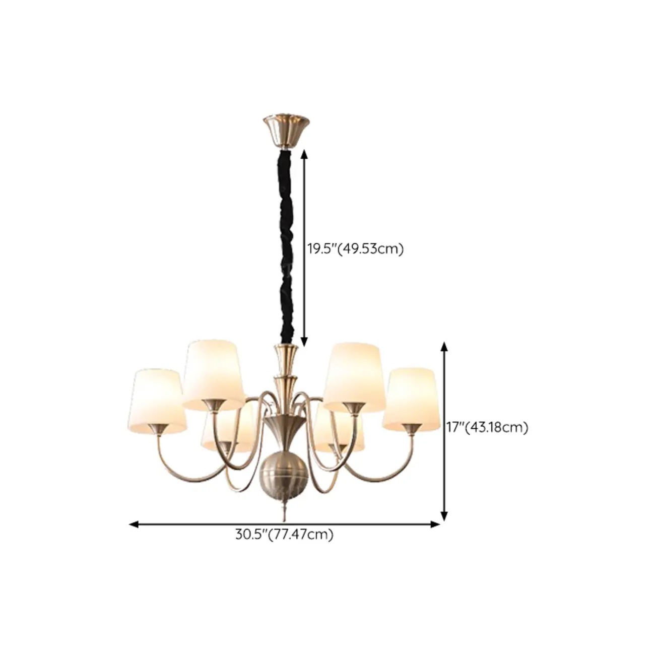 Tradition Vintage Metal LED Chandelier for Dining Room Image - 14 | homeyfad