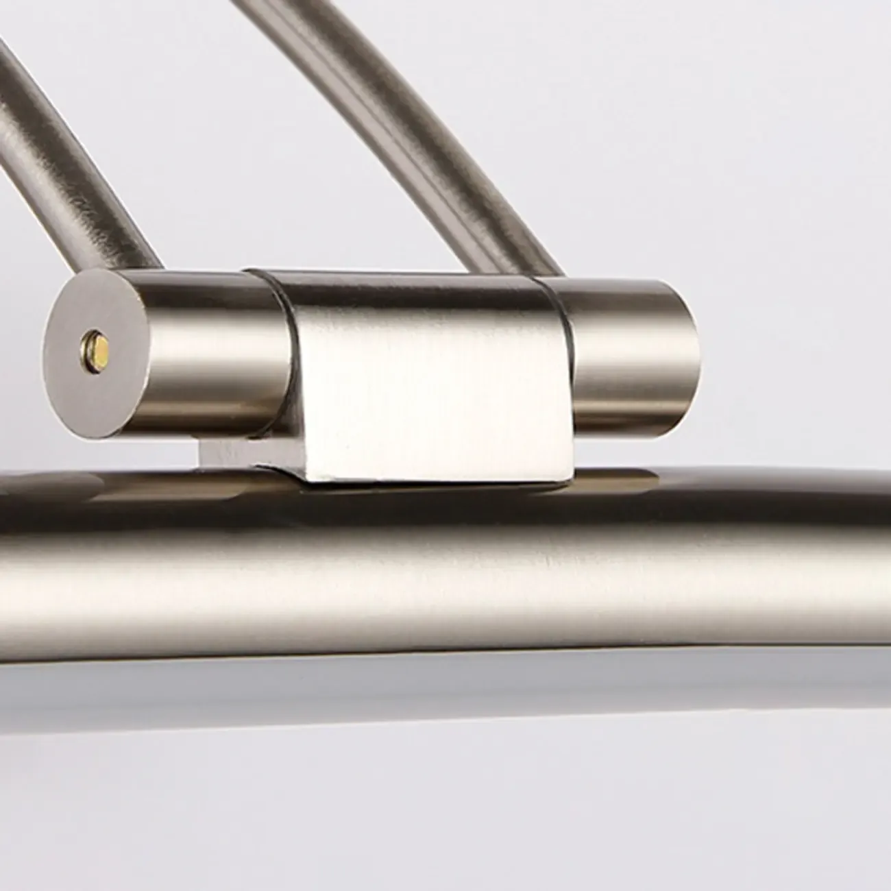 Sleek Black Linear LED Adjustable Vanity Light with Arced Arm for Bedroom Image - 9