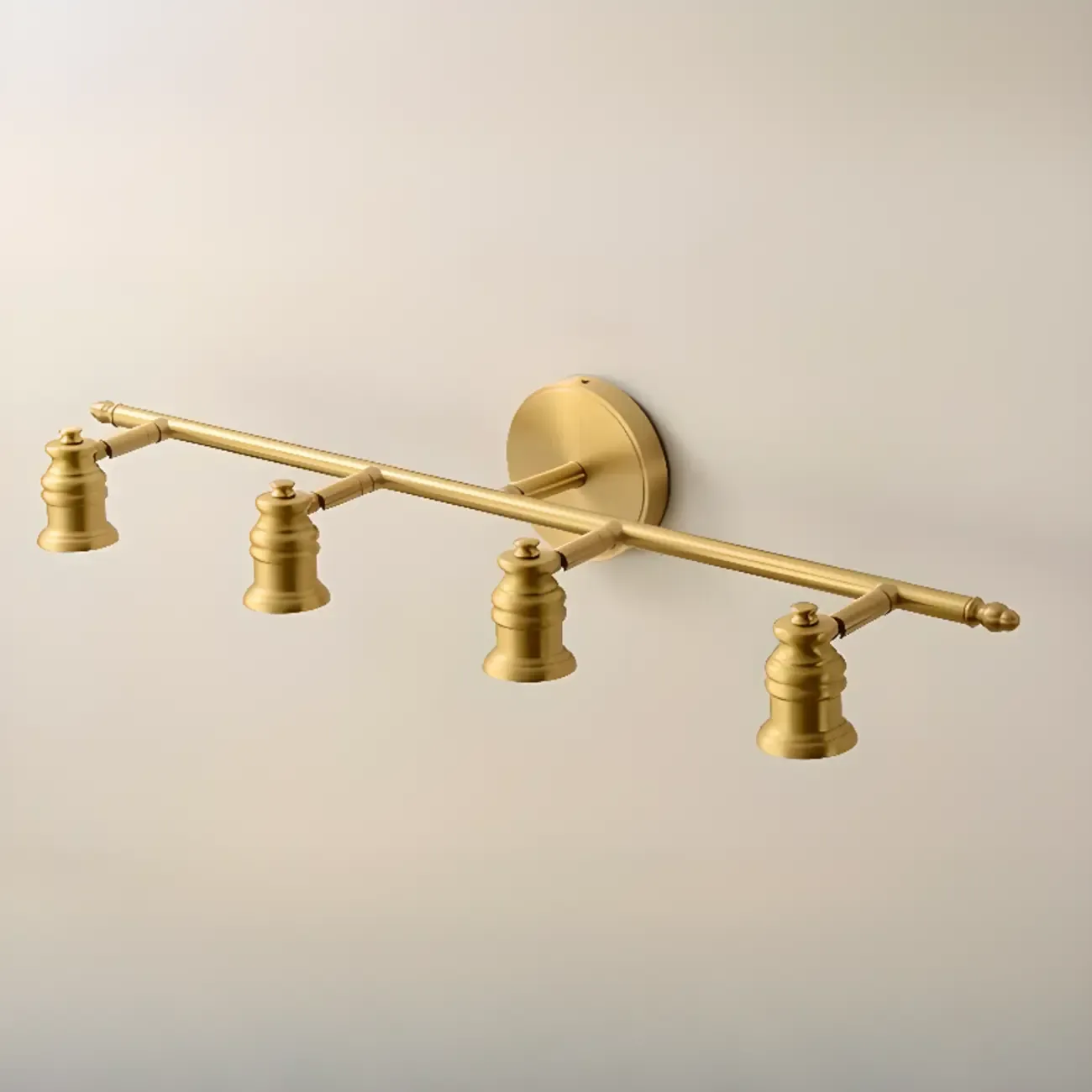 3 Bulb Brass Bath Vanity Light Fixture with Vintage Design Image - 14
