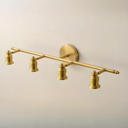 3 Bulb Brass Bath Vanity Light Fixture with Vintage Design  Image - 14