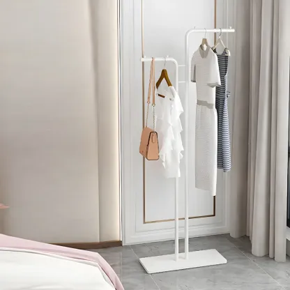 Contemporary Metal Coat Rack with Hooks Image - 15