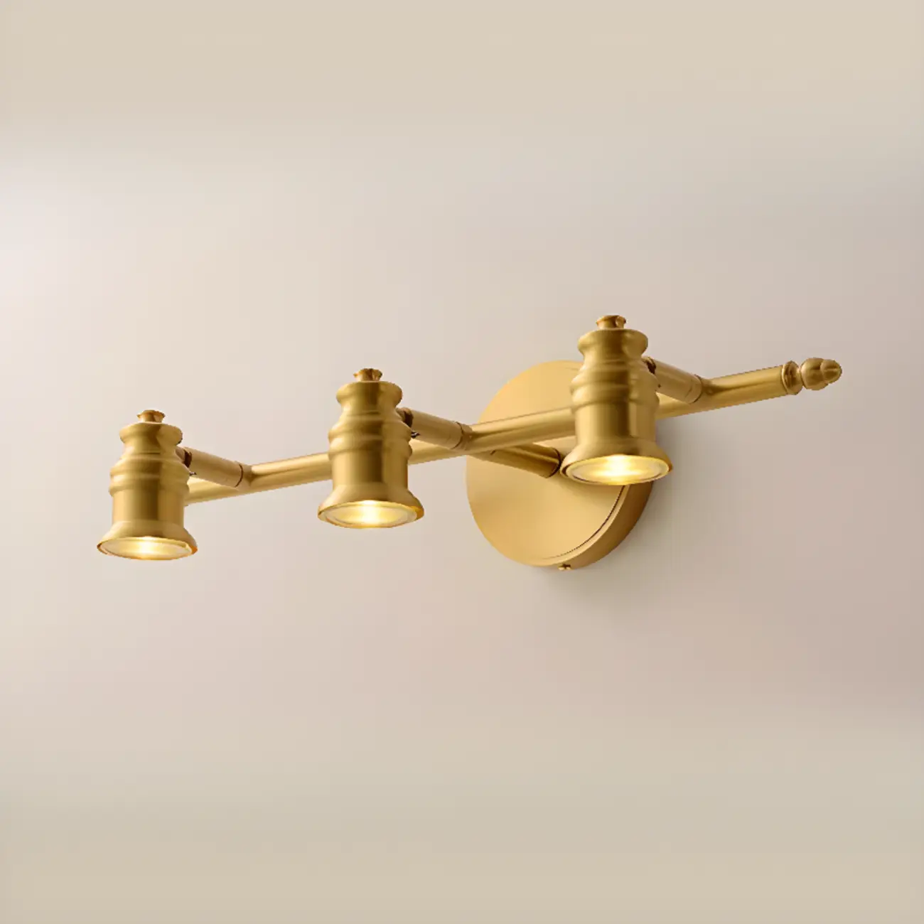 3 Bulb Brass Bath Vanity Light Fixture with Vintage Design  Image - 16 | homeyfad