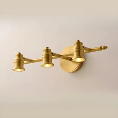 3 Bulb Brass Bath Vanity Light Fixture with Vintage Design  Image - 16