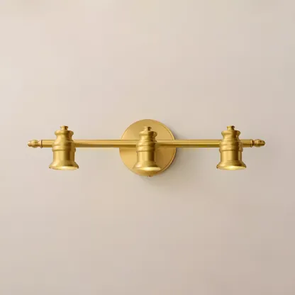 3 Bulb Brass Bath Vanity Light Fixture with Vintage Design  Image - 18