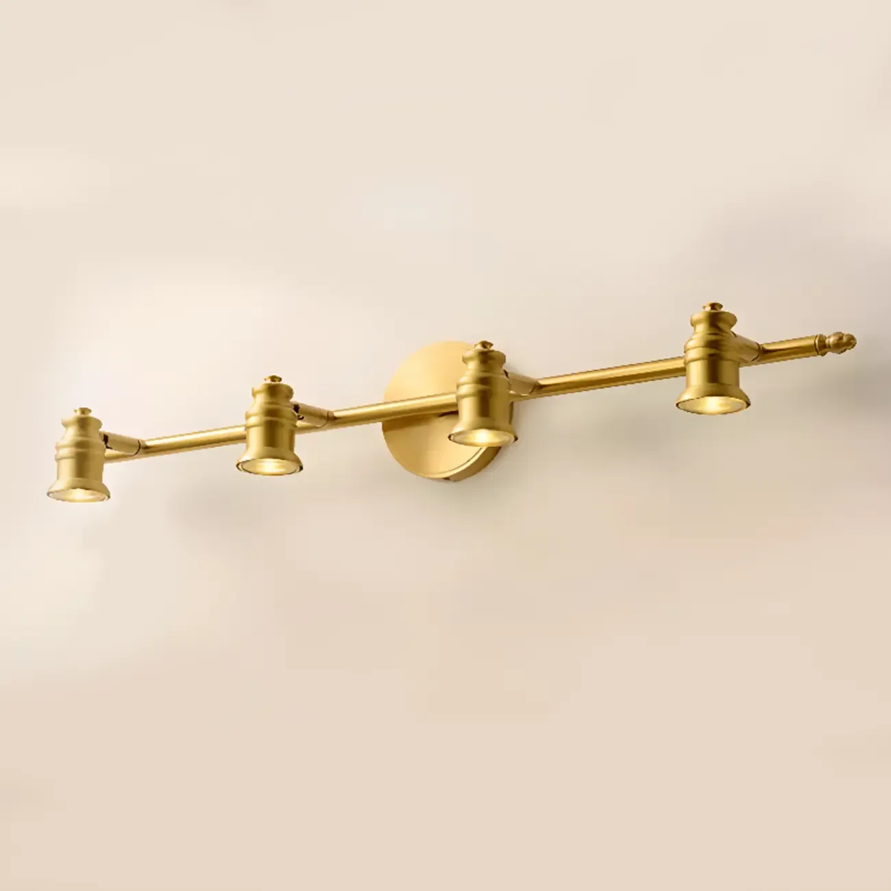 3 Bulb Brass Bath Vanity Light Fixture with Vintage Design Image - 19