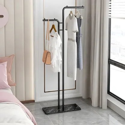 Contemporary Metal Coat Rack with Hooks Image - 18