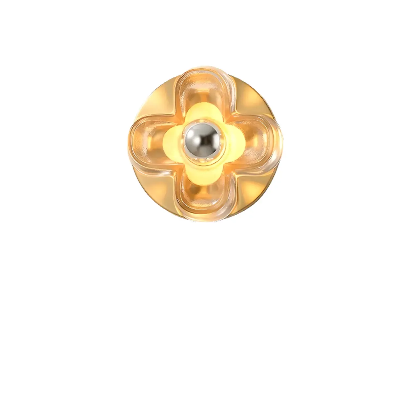 Modern Elegant Glass LED Vanity Light with Flower Design Image - 7