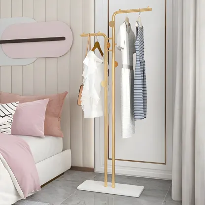 Contemporary Metal Coat Rack with Hooks Image - 20