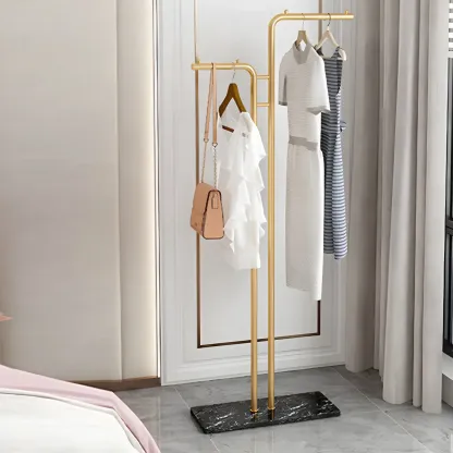 Contemporary Metal Coat Rack with Hooks Image - 21