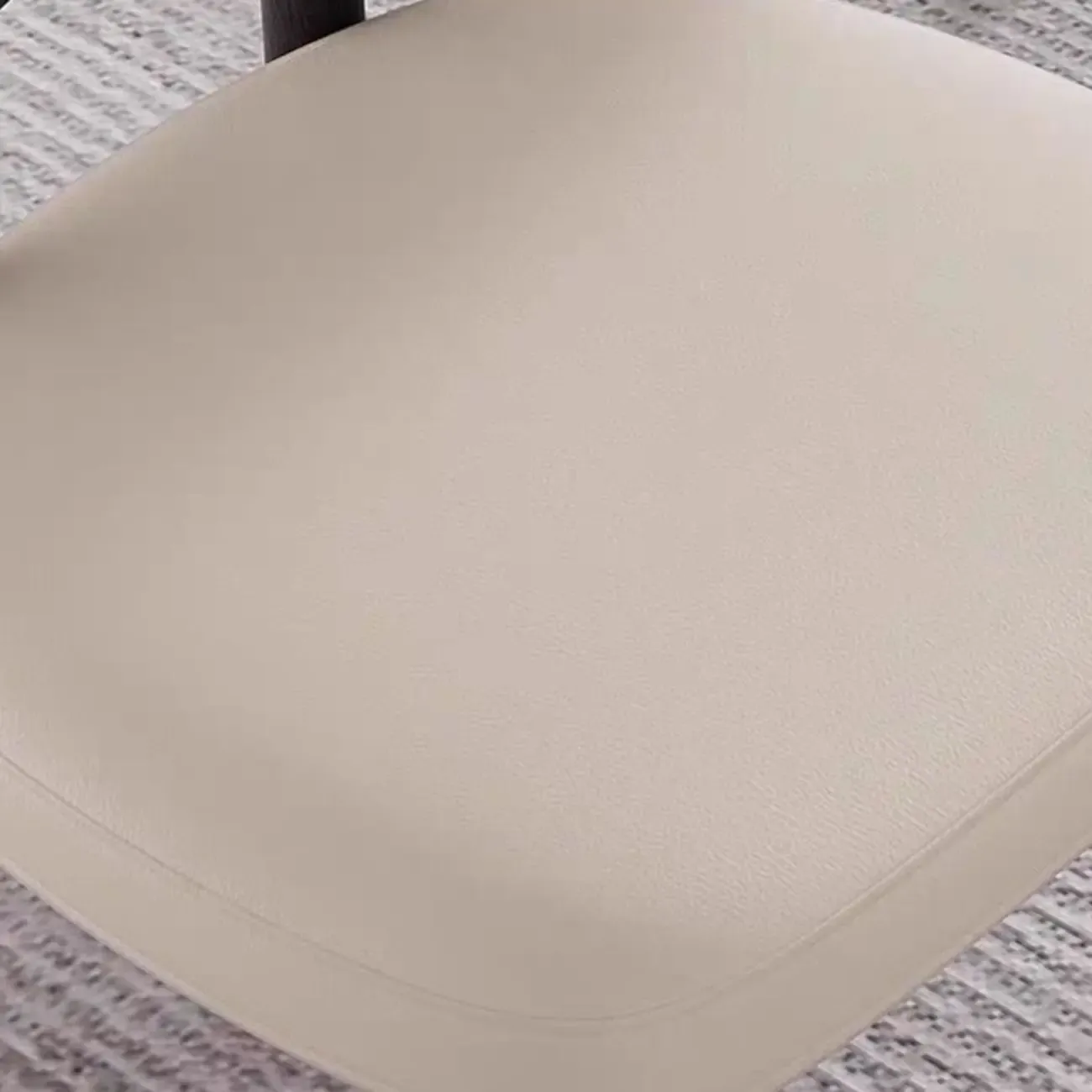 Scandinavian Low Back Upholstered Wood Dining Chair Image - 10