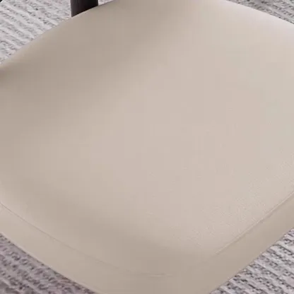 Scandinavian Low Back Upholstered Wood Dining Chair Image - 10