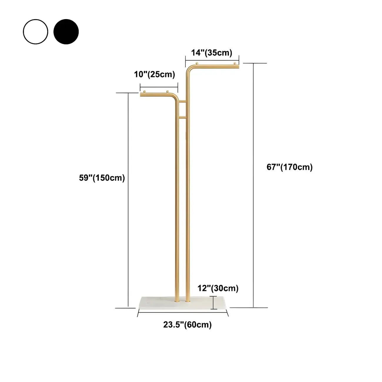 Contemporary Metal Coat Rack with Hooks Image - 25