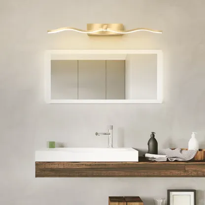 Wall-Mounted Bathroom LED Vanity Light with Silica Gel Shade Image - 4