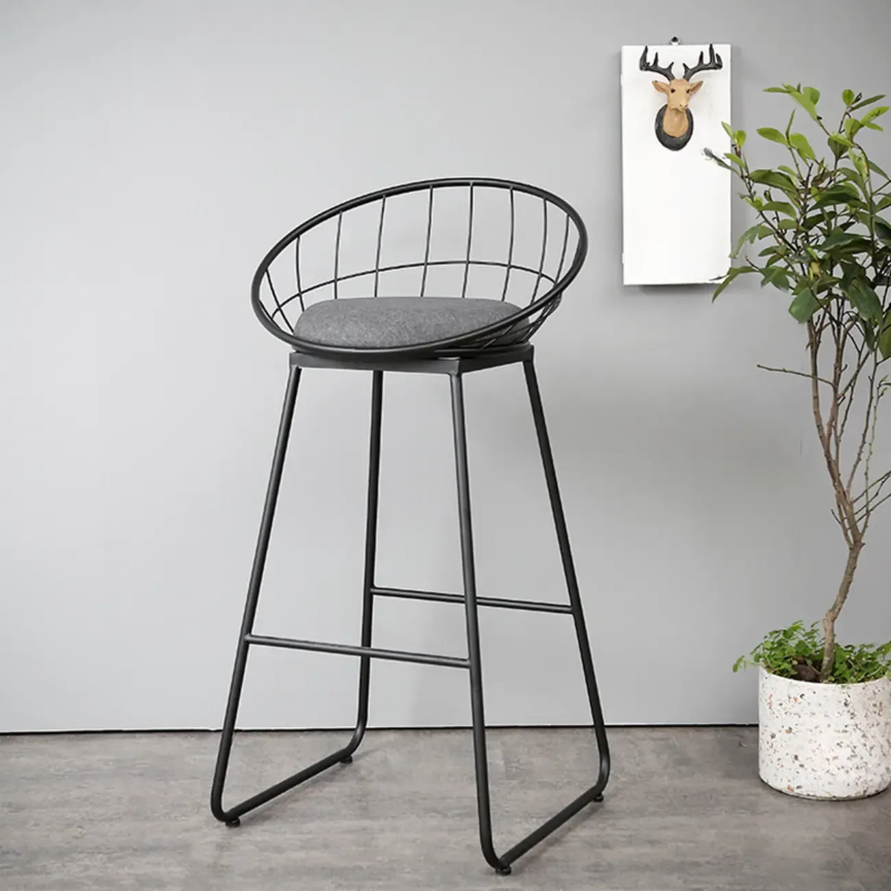 Adjustable Metal Swivel Bar Stools with Cushions Image - 1