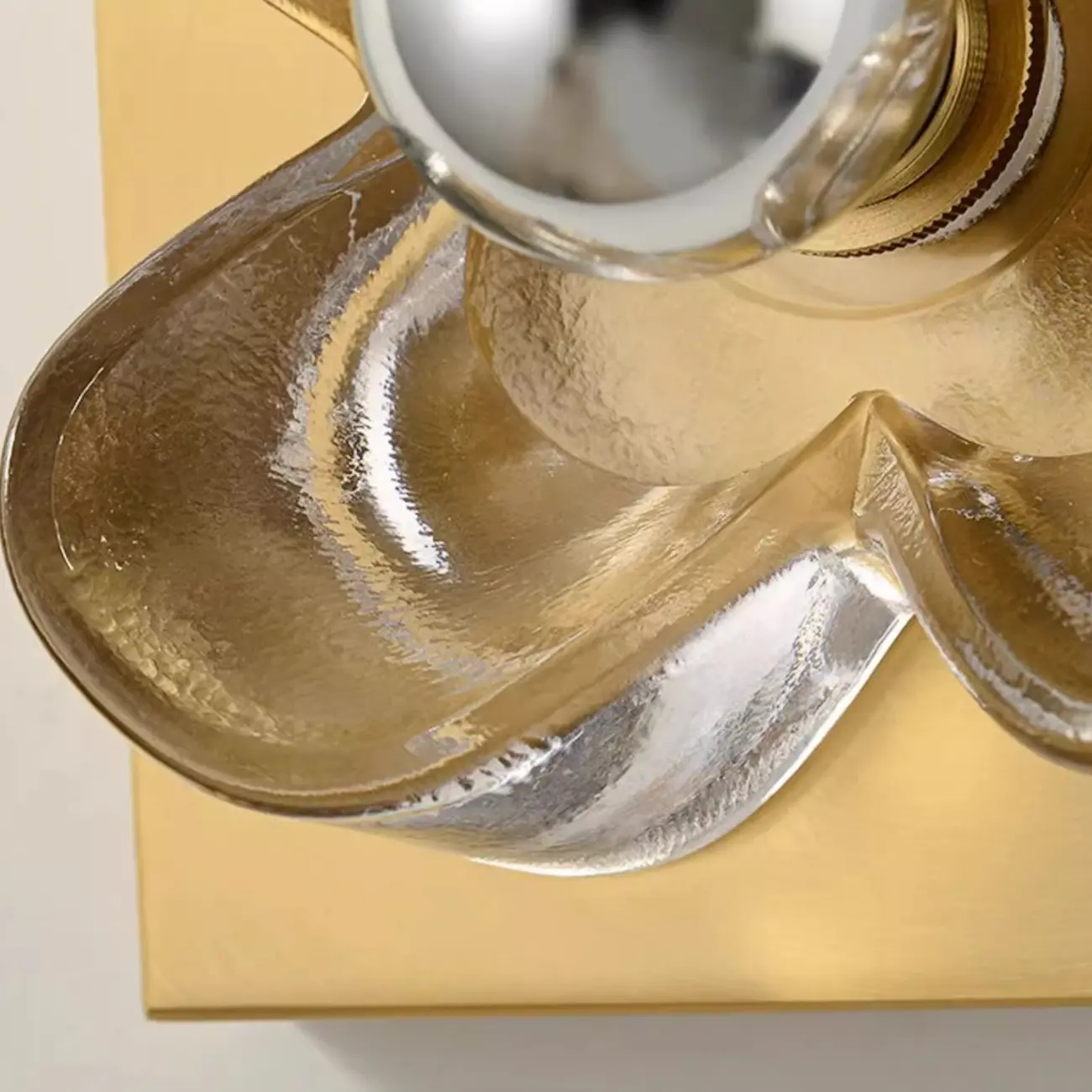 Modern Elegant Glass LED Vanity Light with Flower Design Image - 15 | homeyfad