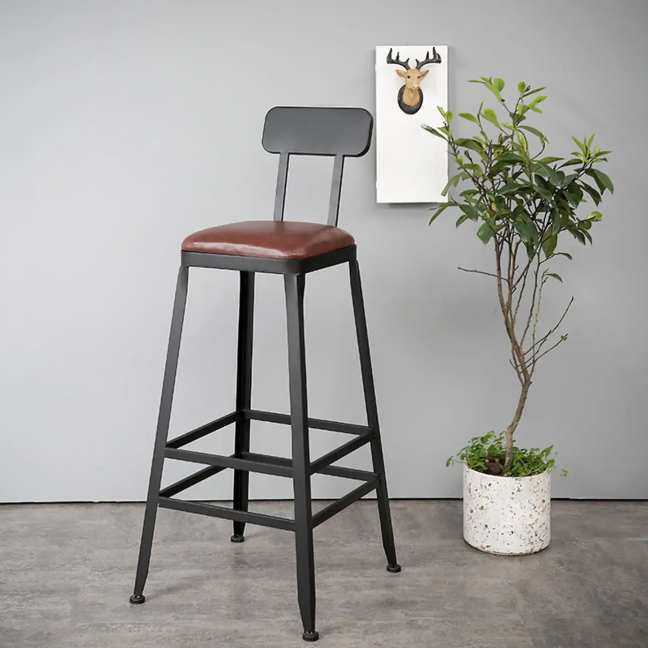 Adjustable Metal Swivel Bar Stools with Cushions Image - 4