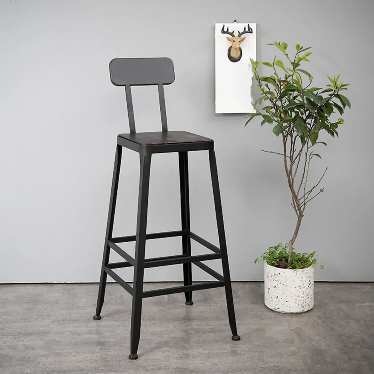 Adjustable Metal Swivel Bar Stools with Cushions Image - 5