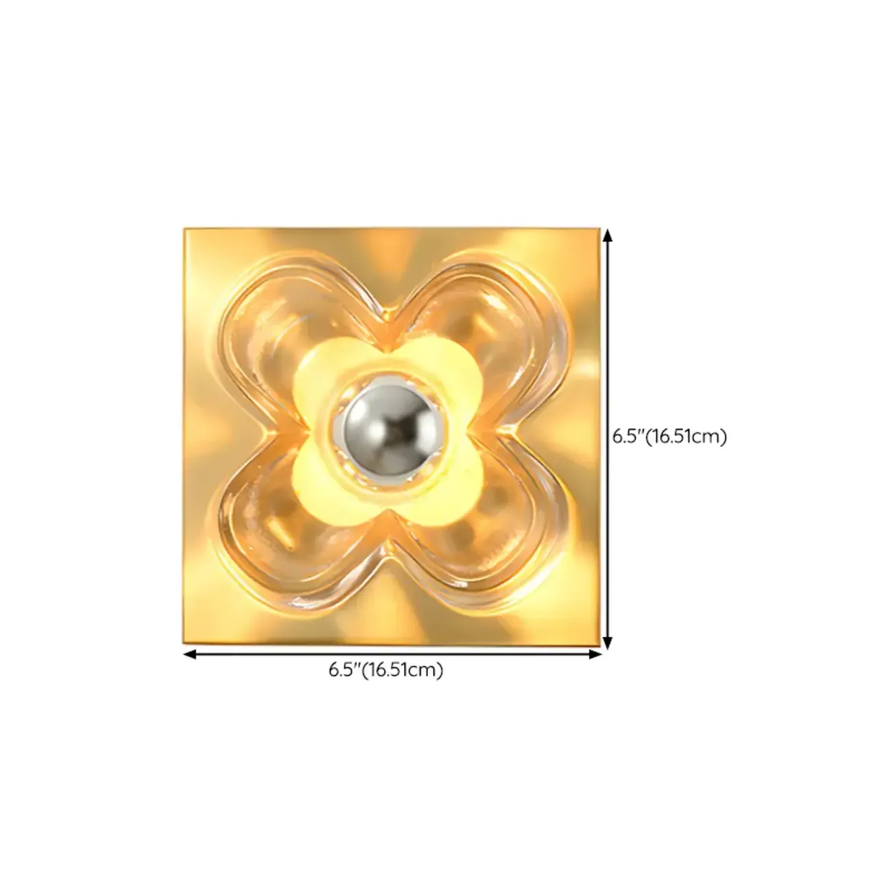 Modern Elegant Glass LED Vanity Light with Flower Design Image - 20