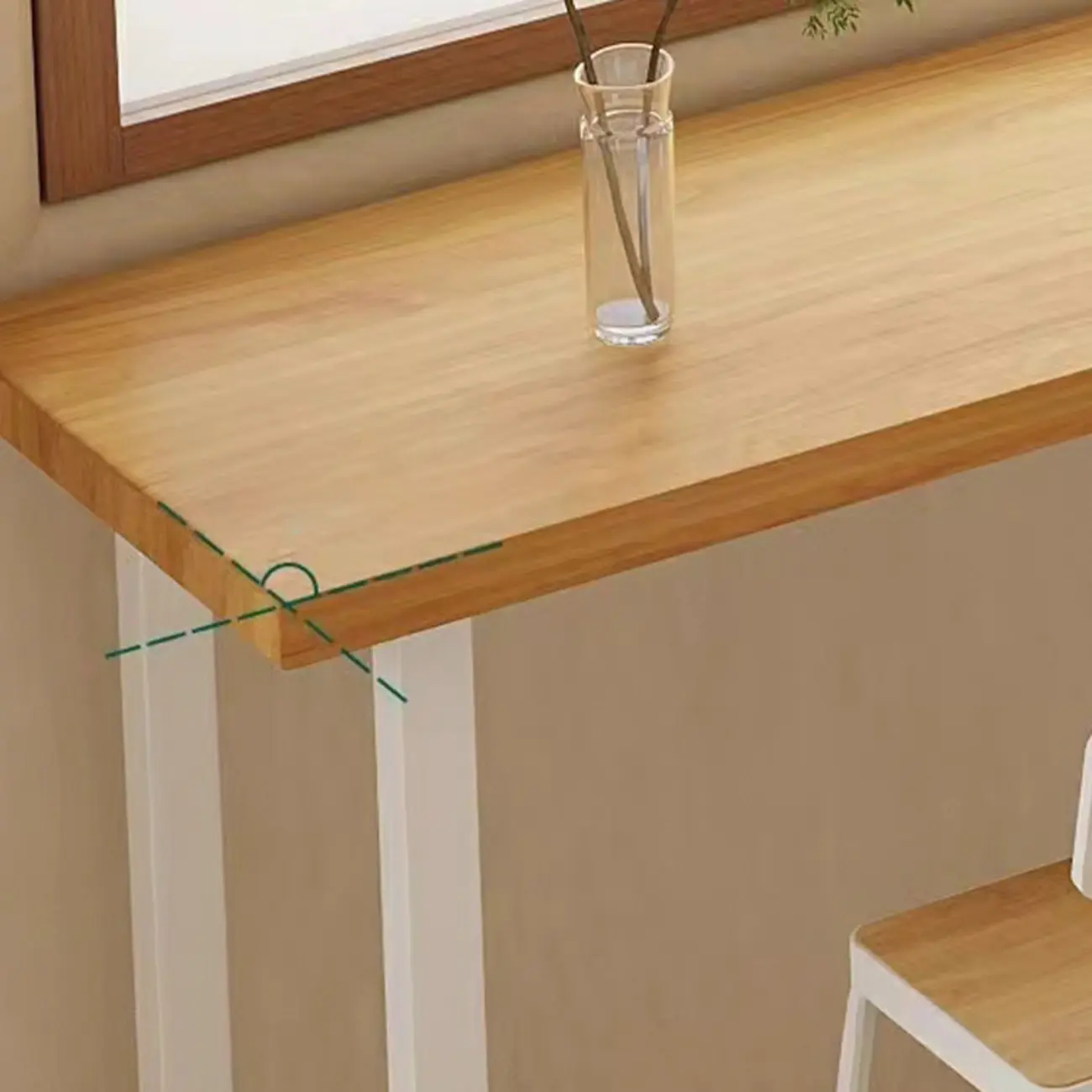 Simplistic Pine Wood Bar Table with White Metal Base for Dining Image - 6 | homeyfad