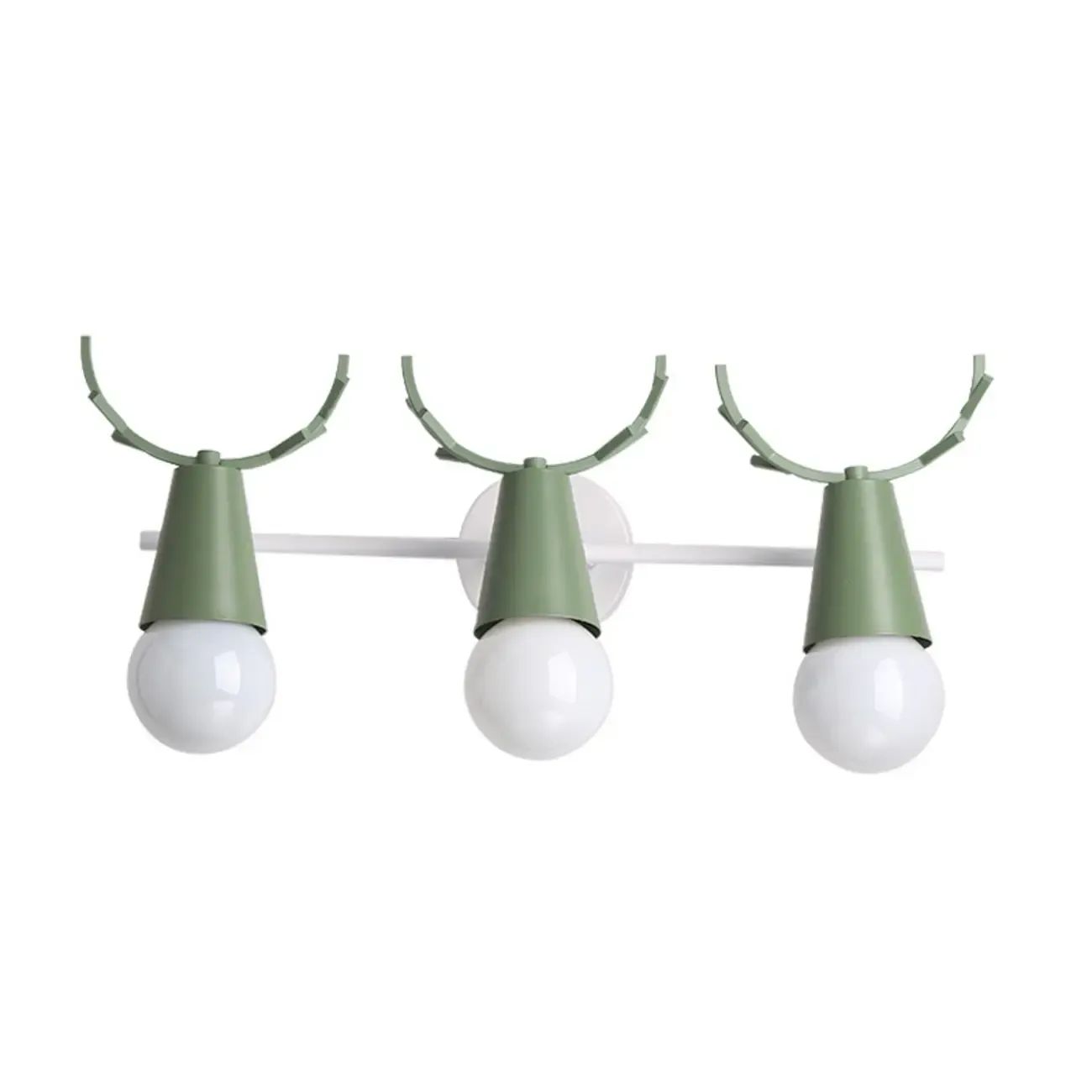 3-Light Modern Antler LED Vanity Light Fixture for Bathroom Image - 5