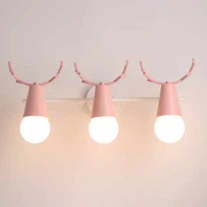 3-Light Modern Antler LED Vanity Light Fixture for Bathroom Image - 6