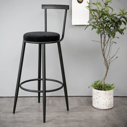 Adjustable Metal Swivel Bar Stools with Cushions Image - 13