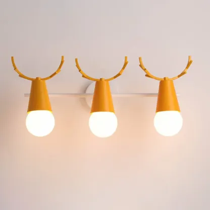 3-Light Modern Antler LED Vanity Light Fixture for Bathroom Image - 7