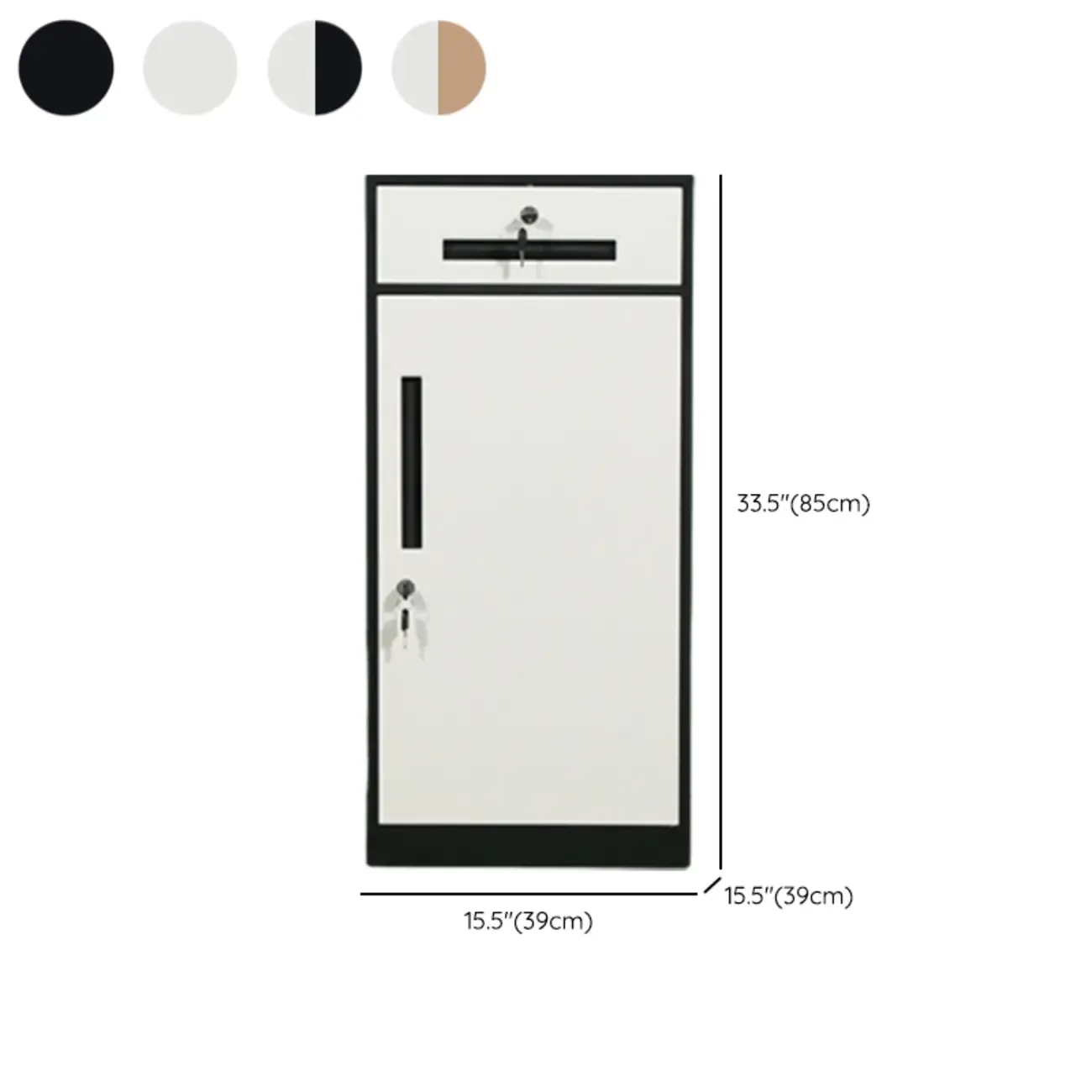 Modern Steel Vertical Filing Cabinet with Key Lock for Office Image - 26