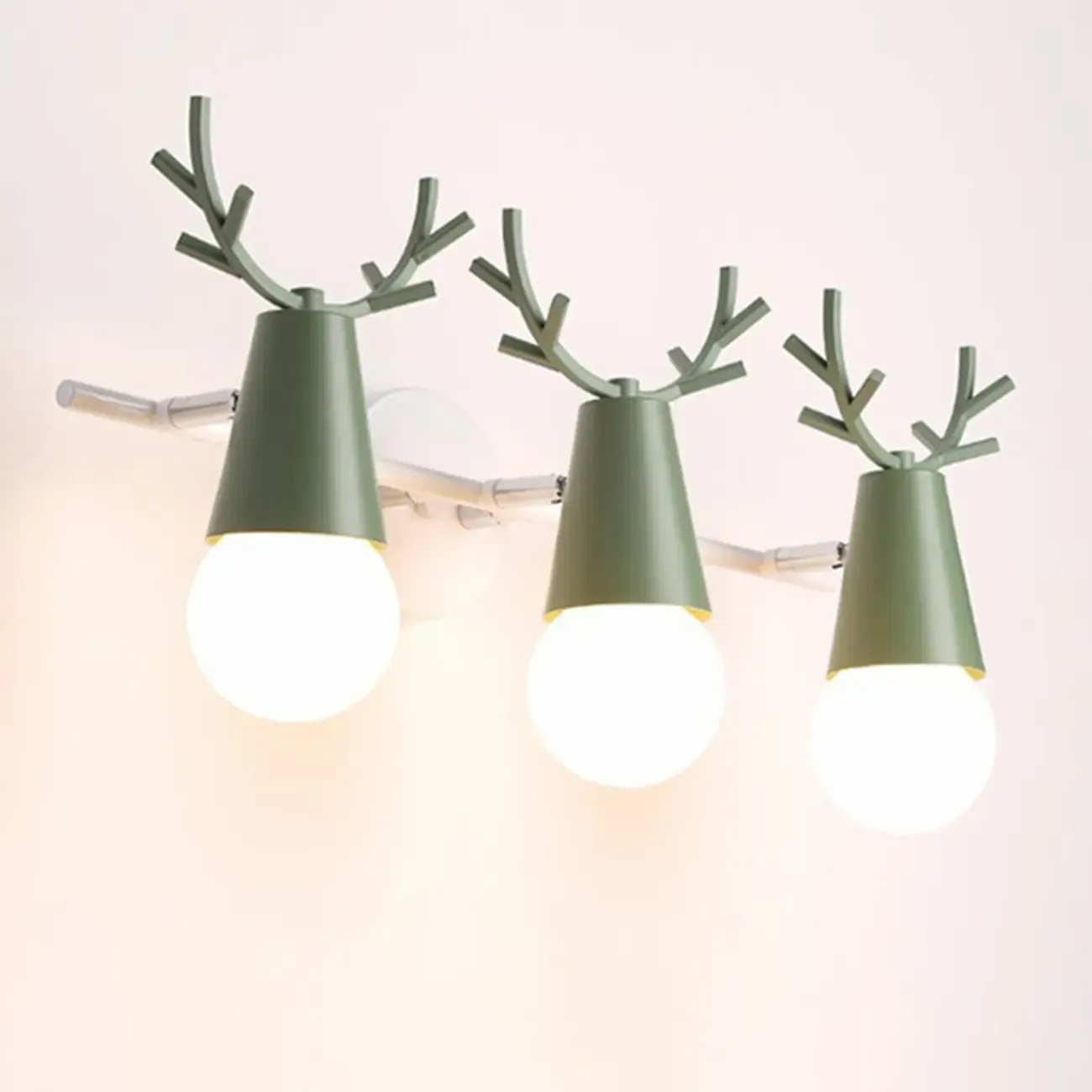 3-Light Modern Antler LED Vanity Light Fixture for Bathroom Image - 8