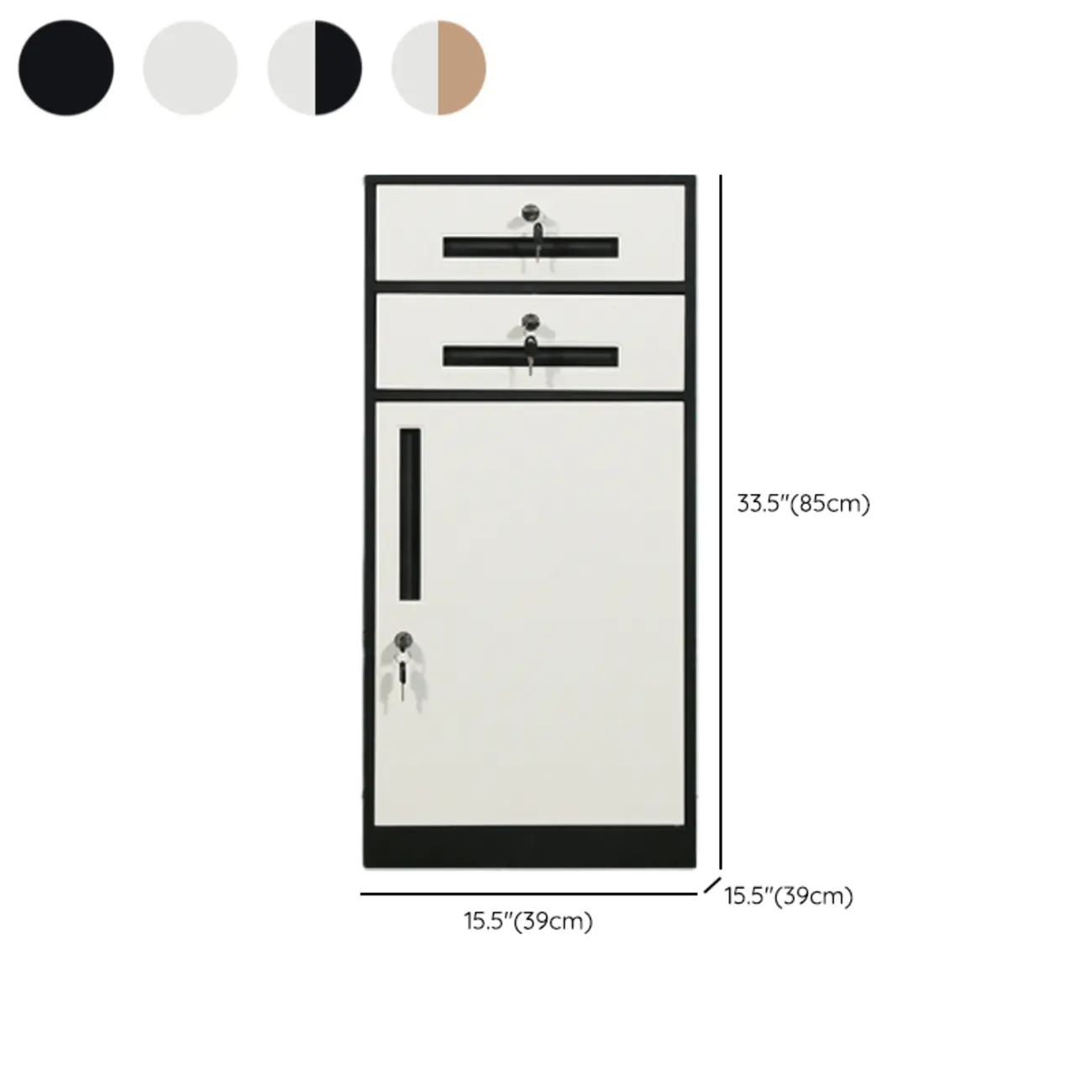 Modern Steel Vertical Filing Cabinet with Key Lock for Office Image - 27 | homeyfad