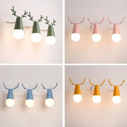 3-Light Modern Antler LED Vanity Light Fixture for Bathroom Image - 10