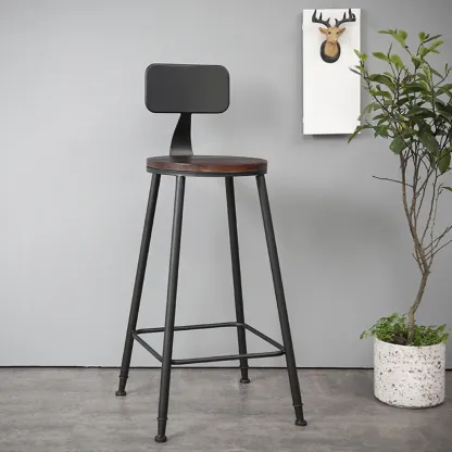 Adjustable Metal Swivel Bar Stools with Cushions Image - 15
