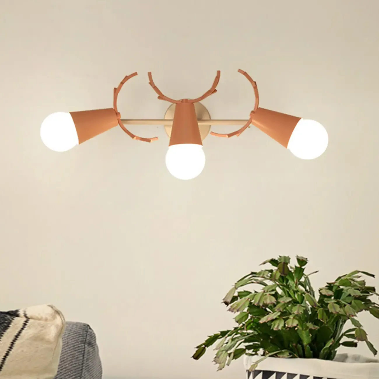 3-Light Modern Antler LED Vanity Light Fixture for Bathroom Image - 13