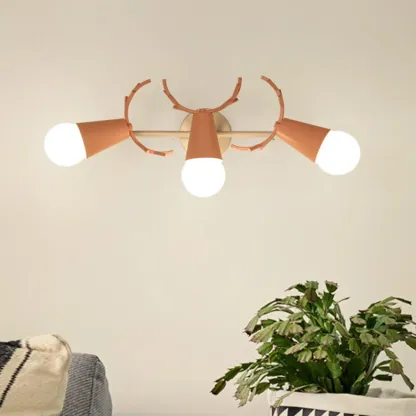 3-Light Modern Antler LED Vanity Light Fixture for Bathroom Image - 13