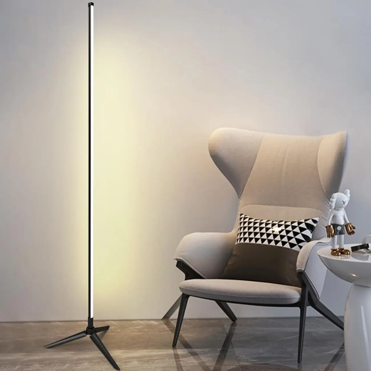  Minimalist Metal LED Coner Floor Lamp for Living Room Decor Image - 1 | homeyfad
