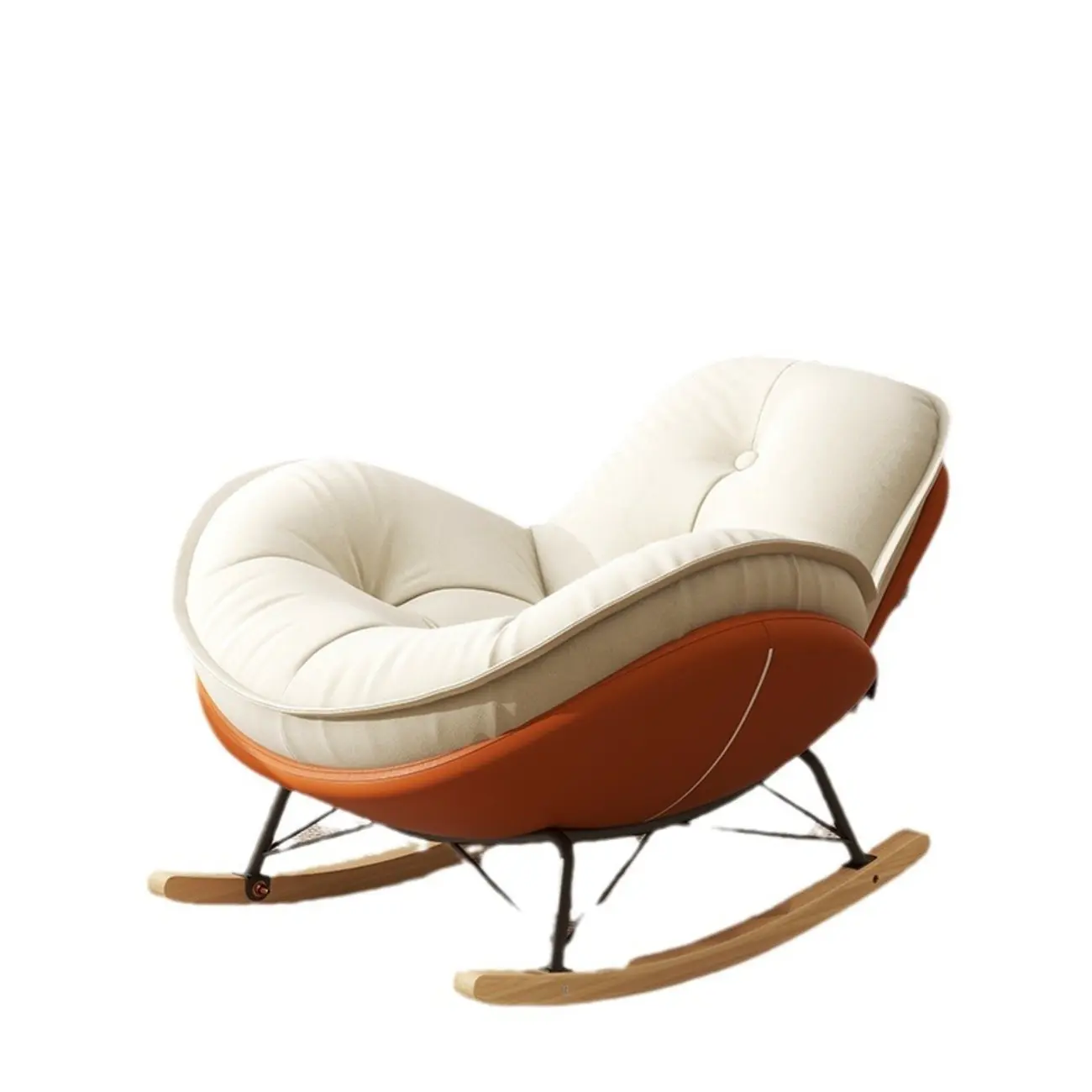 Upholstered Flared Arm Rocking Chair with Optional Ottoman Image - 2 | homeyfad