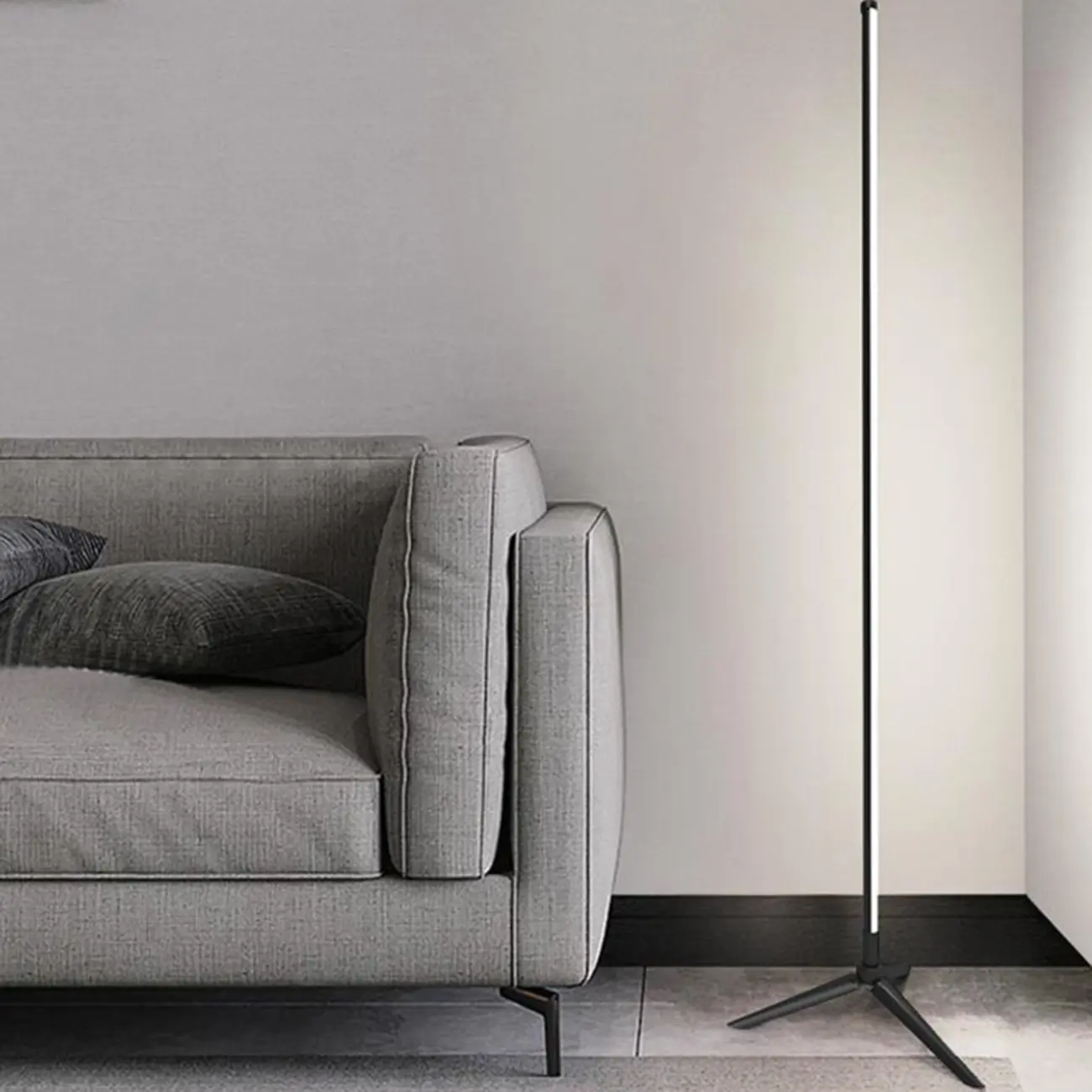  Minimalist Metal LED Coner Floor Lamp for Living Room Decor Image - 3 | homeyfad