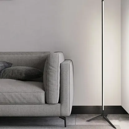  Minimalist Metal LED Coner Floor Lamp for Living Room Decor Image - 3