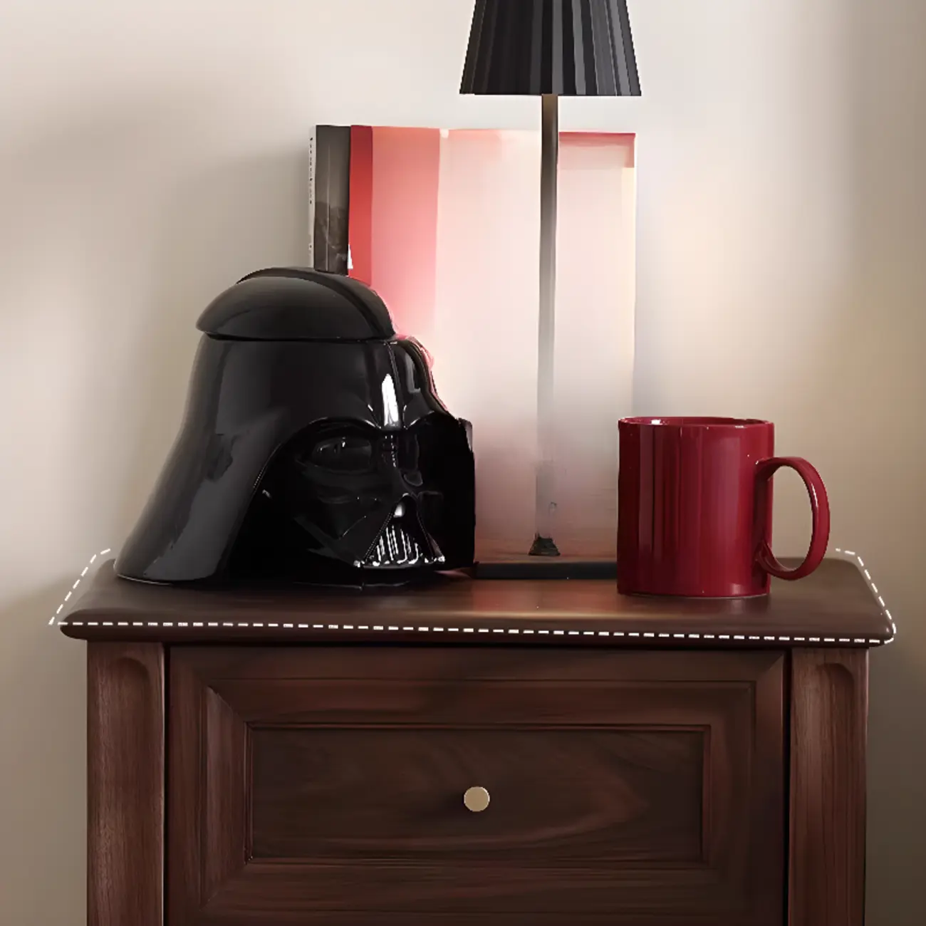 Traditional Nut Brown Wooden Bedside Table with 2 Drawers Image - 8 | homeyfad