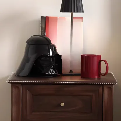 Traditional Nut Brown Wooden Bedside Table with 2 Drawers Image - 8