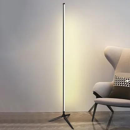  Minimalist Metal LED Coner Floor Lamp for Living Room Decor Image - 4