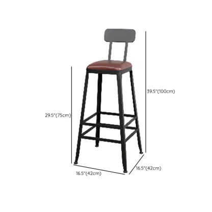 Adjustable Metal Swivel Bar Stools with Cushions Image - 19