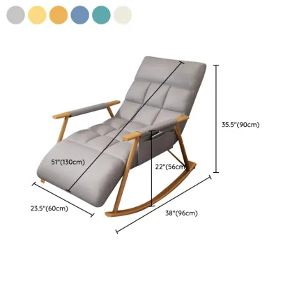 Modern Metal Track Arms Upholstered Rocking Chair  Image - 22