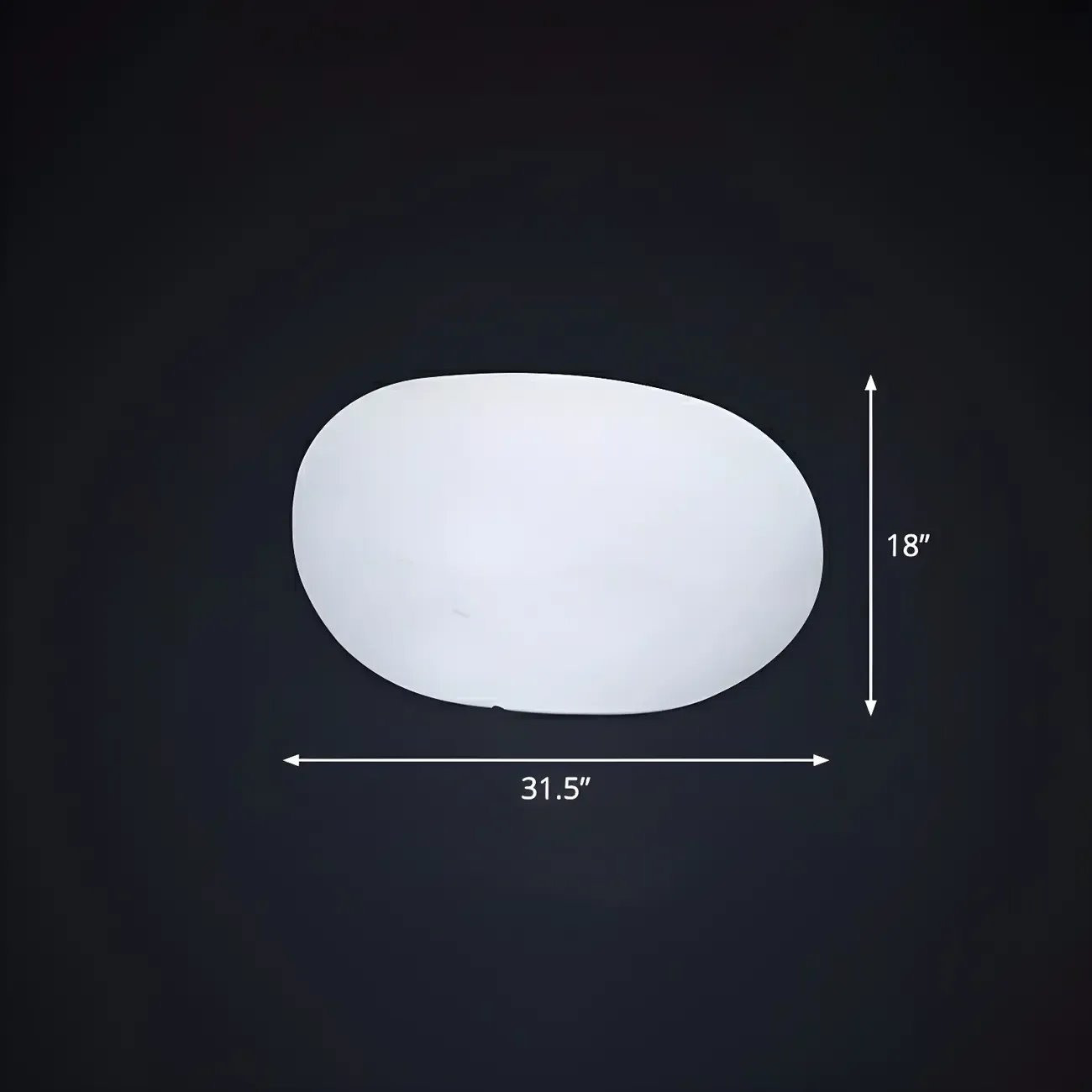  LED White Stone Shaped Landscape Light for Lawn Decor