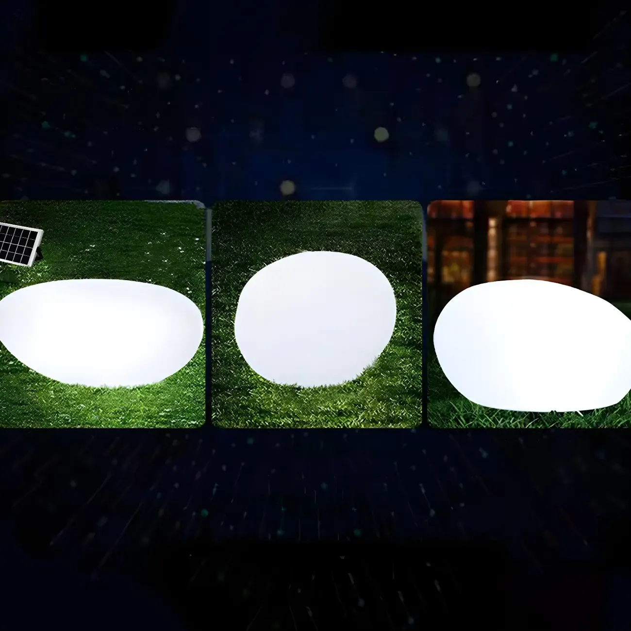  LED White Stone Shaped Landscape Light for Lawn Decor Image - 8