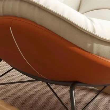 Upholstered Flared Arm Rocking Chair with Optional Ottoman Image - 7